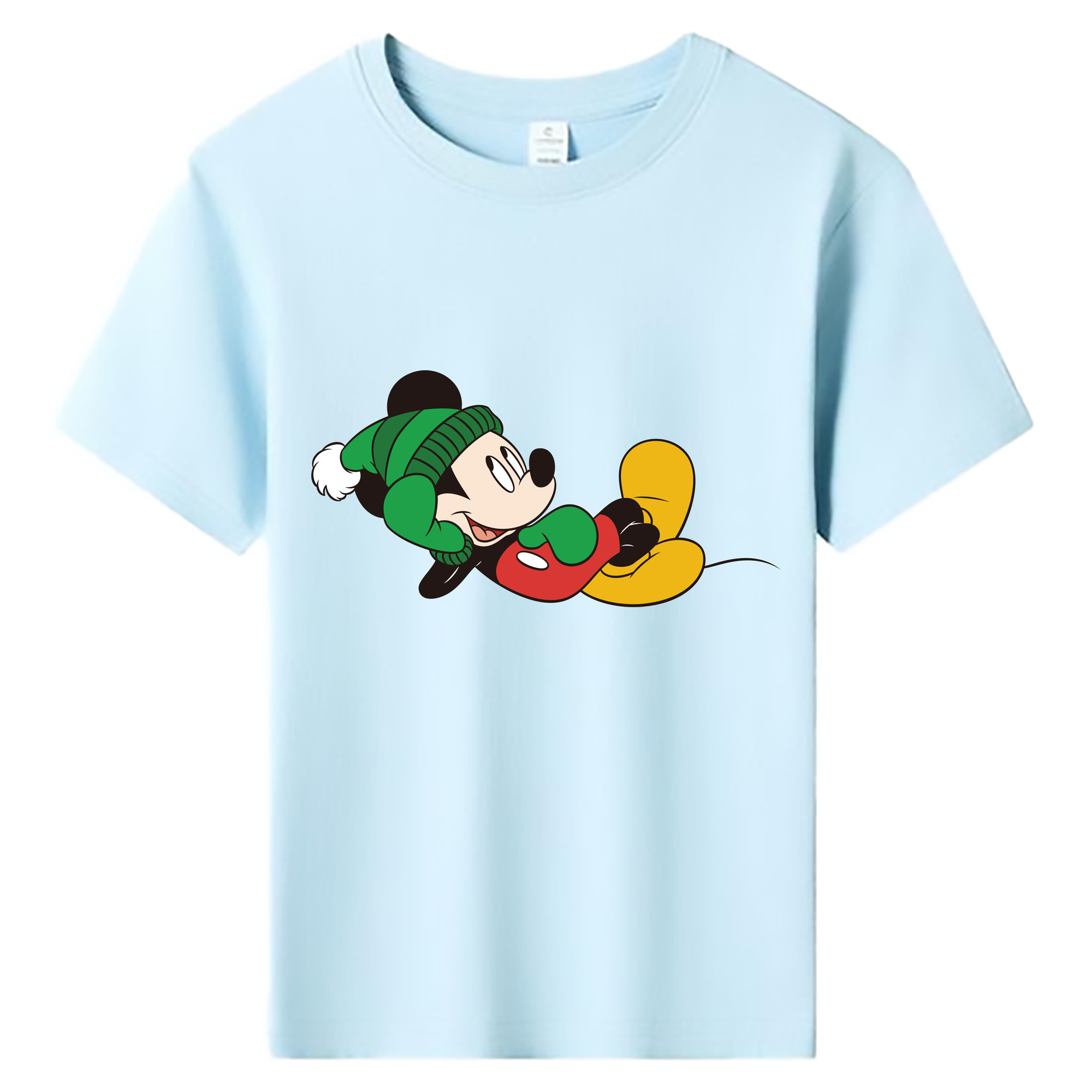 ミッキーマウス Mickey Mouse 綿100％キッズTシャツ（フロントプリント）
